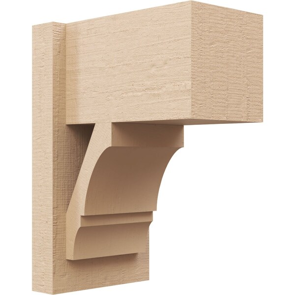 Ekena Millwork 8-in W x 12-in D x 16-in H Balboa Block Rough Cedar Woodgrain TimberThane Outlooker, Primed Tan OUTUR080X12X16BOA44RCPR - main